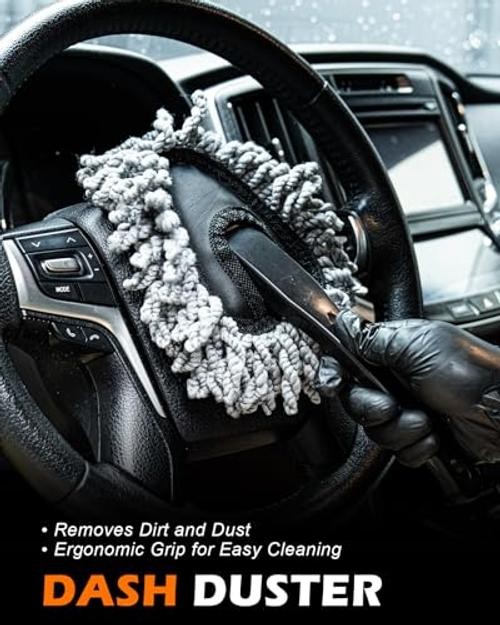20Pcs Windshield Cleaner Tool – Car Interior Detailing Brush Kit with 200g