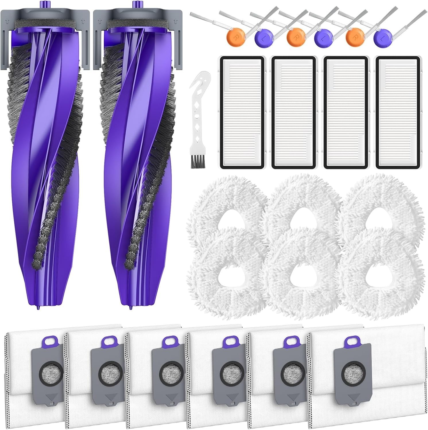20 Pcs Accessories Kit for Narwal Freo Z10 Ultra/Narwal Freo Z10 Robot Vacuum Cl