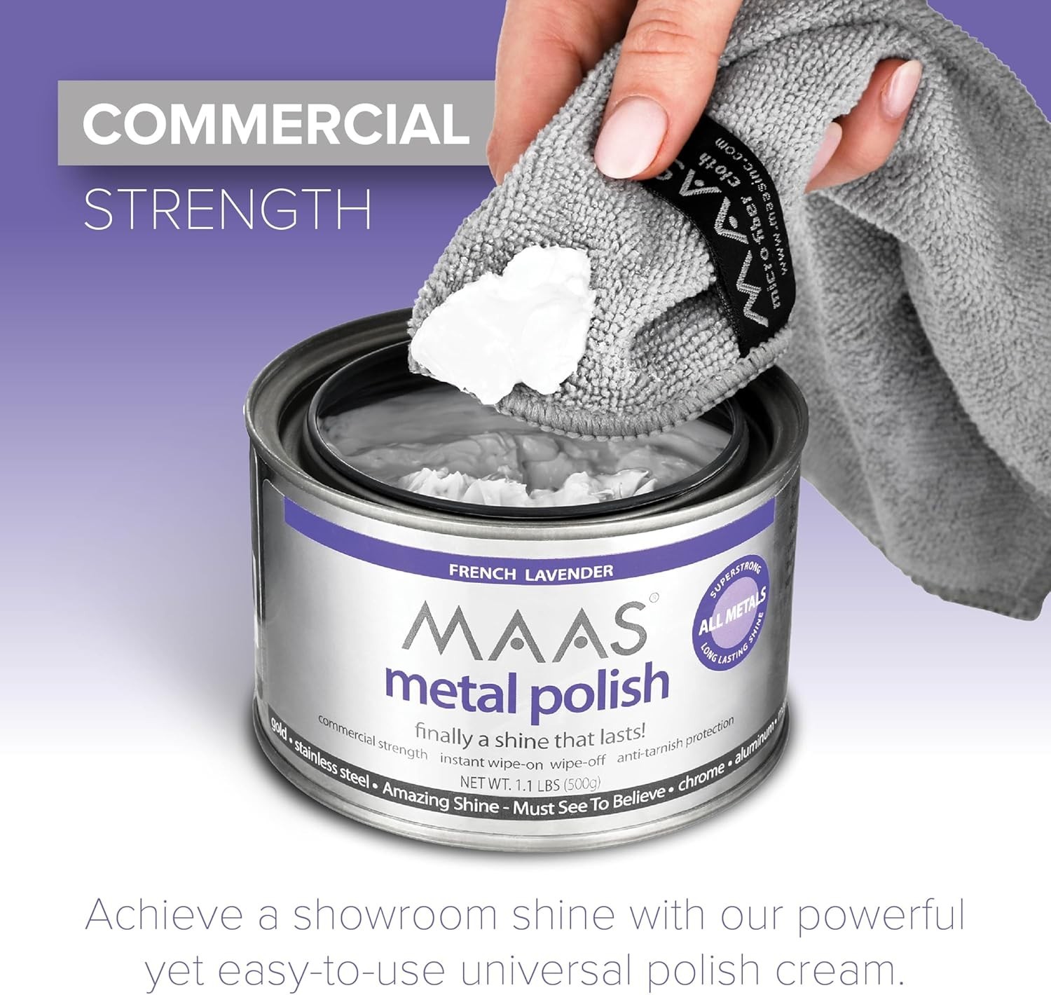 Maas International Metal Polish Can 1.1 Pound Long-lasting Strong Protection