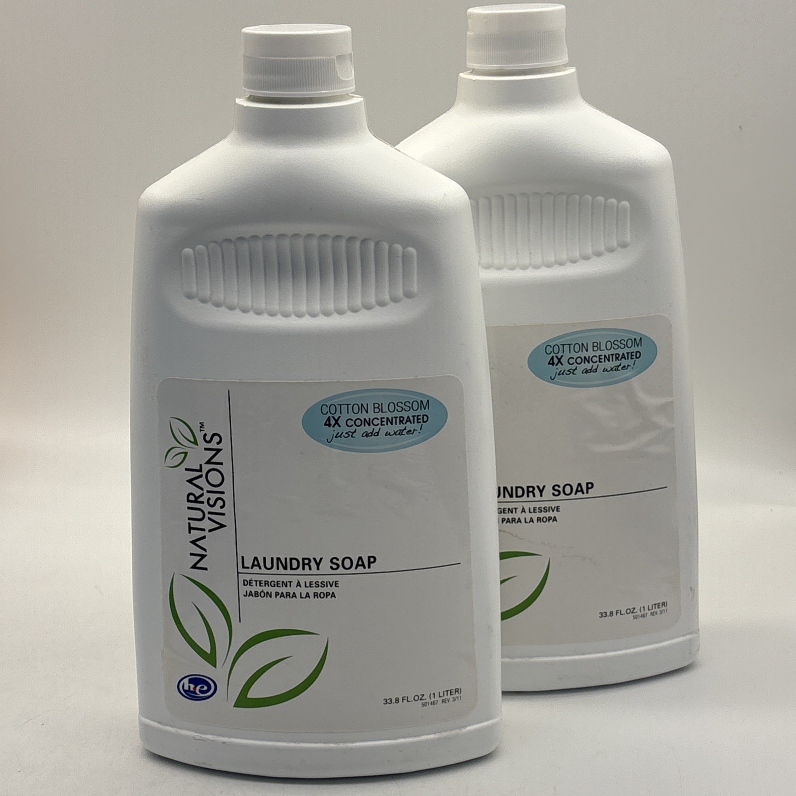 2- Natural Visions Laundry Soap Super Concentrated HE 33.8 Oz NEW SEALED