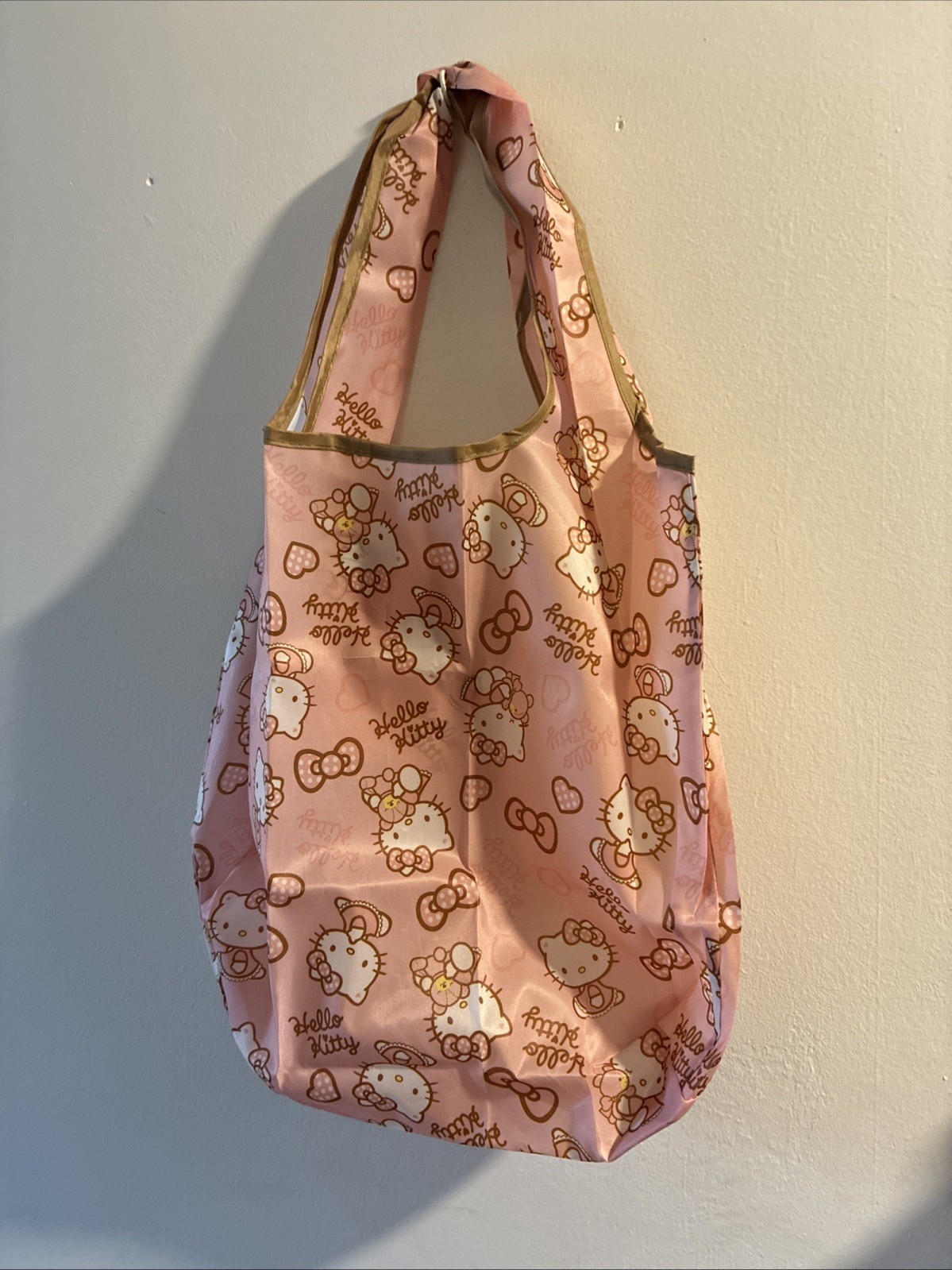 Hello Kitty Portable Foldable Reusable Shopping Shoulder Tote Bag 39x39cm