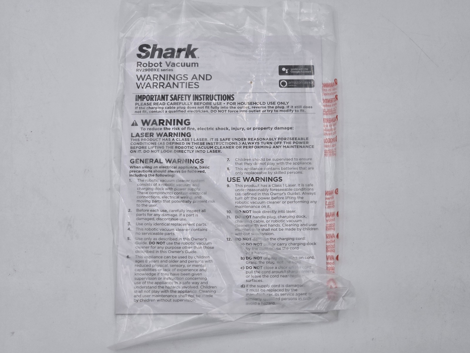 Shark RV2930XE PowerDetect ThermaCharged 2-in-1 Robot Vacuum & Heated Mop NEW