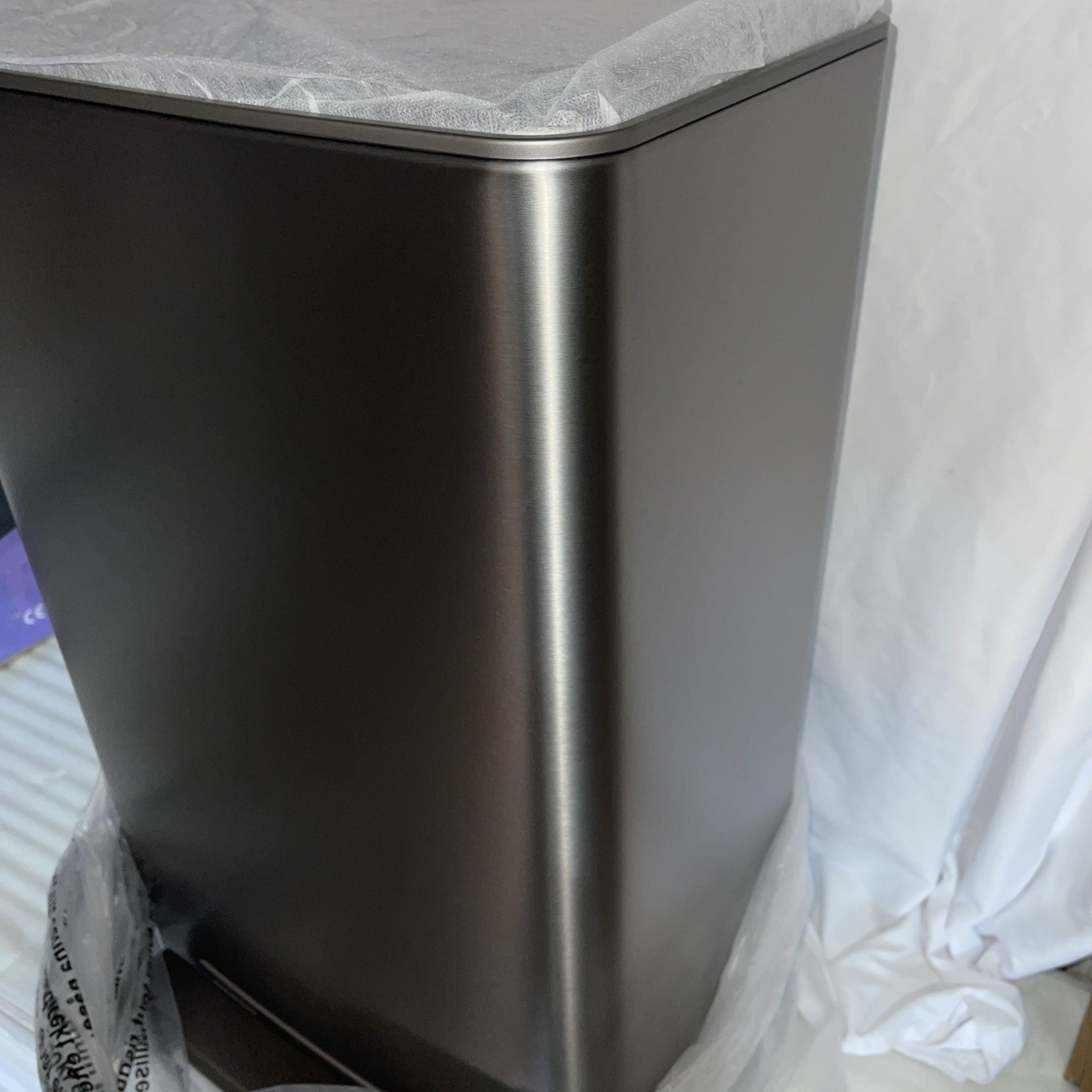 Kohler 47L Step Trash Can Ss Silver In Box
