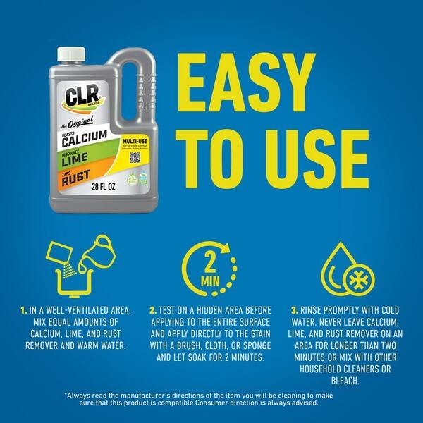 CLR 28 oz. Calcium, Lime and Rust Remover (2-Pack )EPA Safer Choice, bleach free