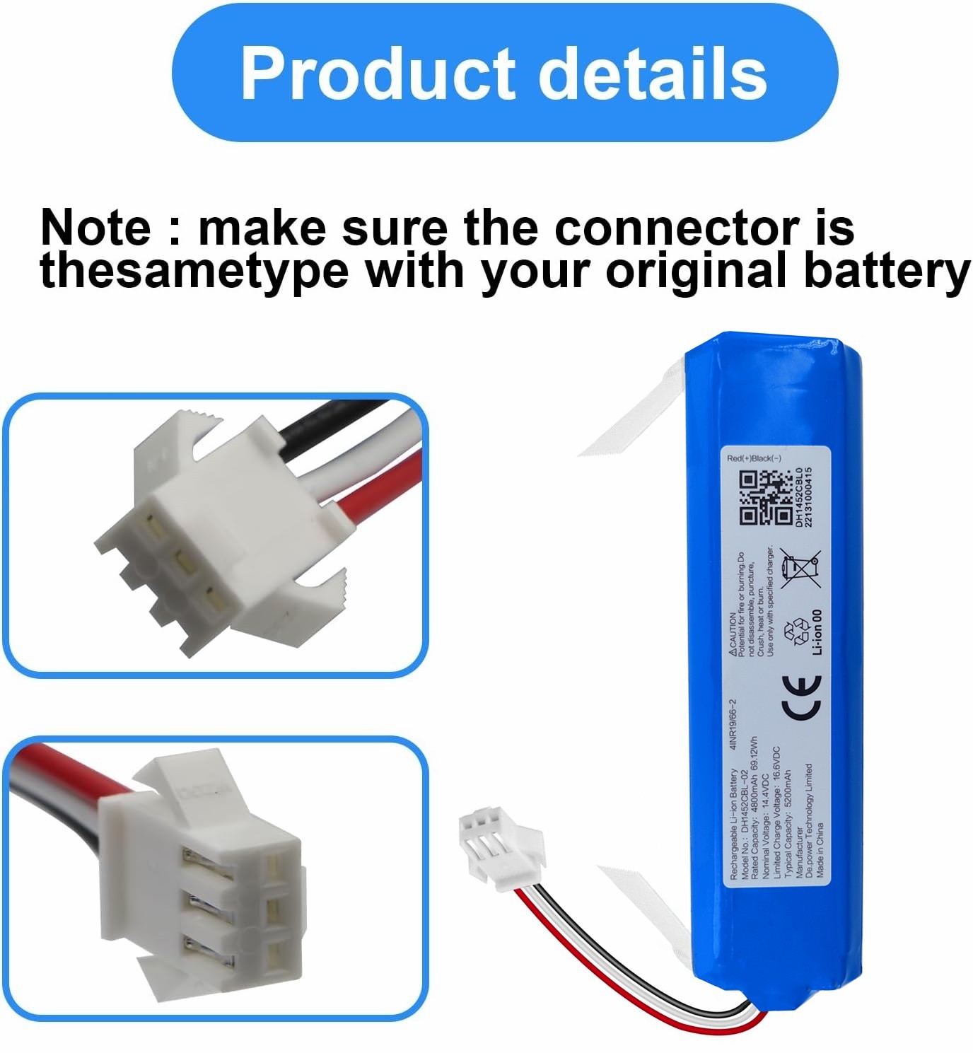 New Battery for Proscenic M6 M7 M8 Pro ,Coredy L900 L900W L900X Robot Vacuum