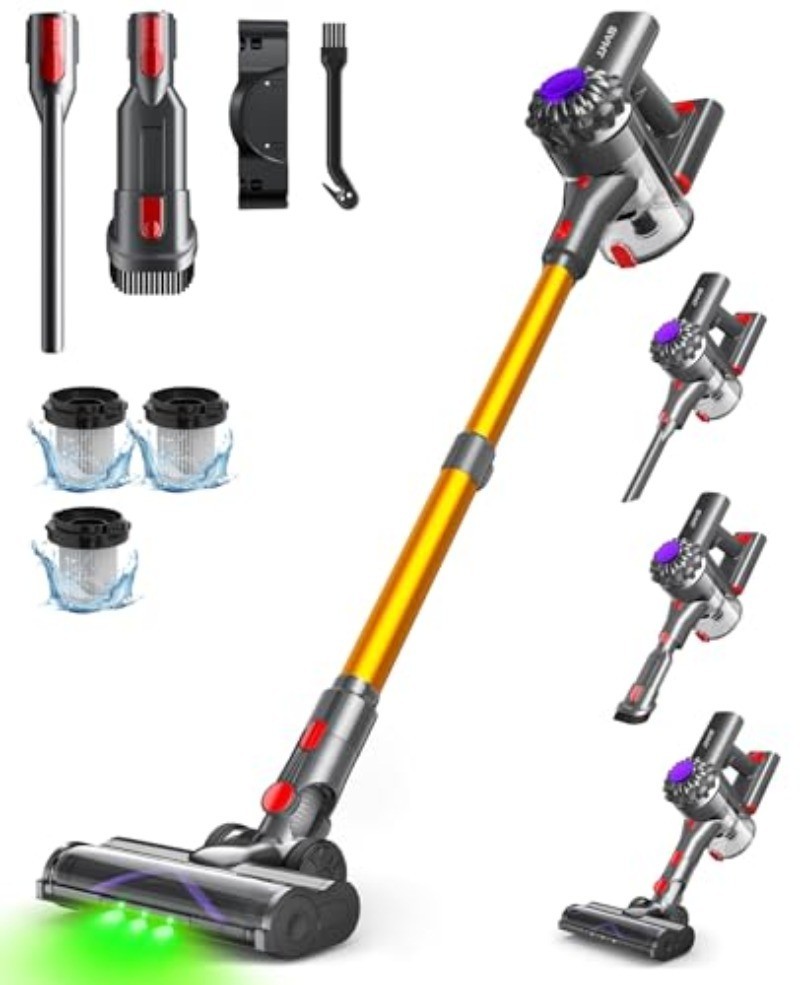 Cordless Vacuum Cleaner, 450W 40KPA Vacuum Cleaners for Home, 45Mins Lightweight