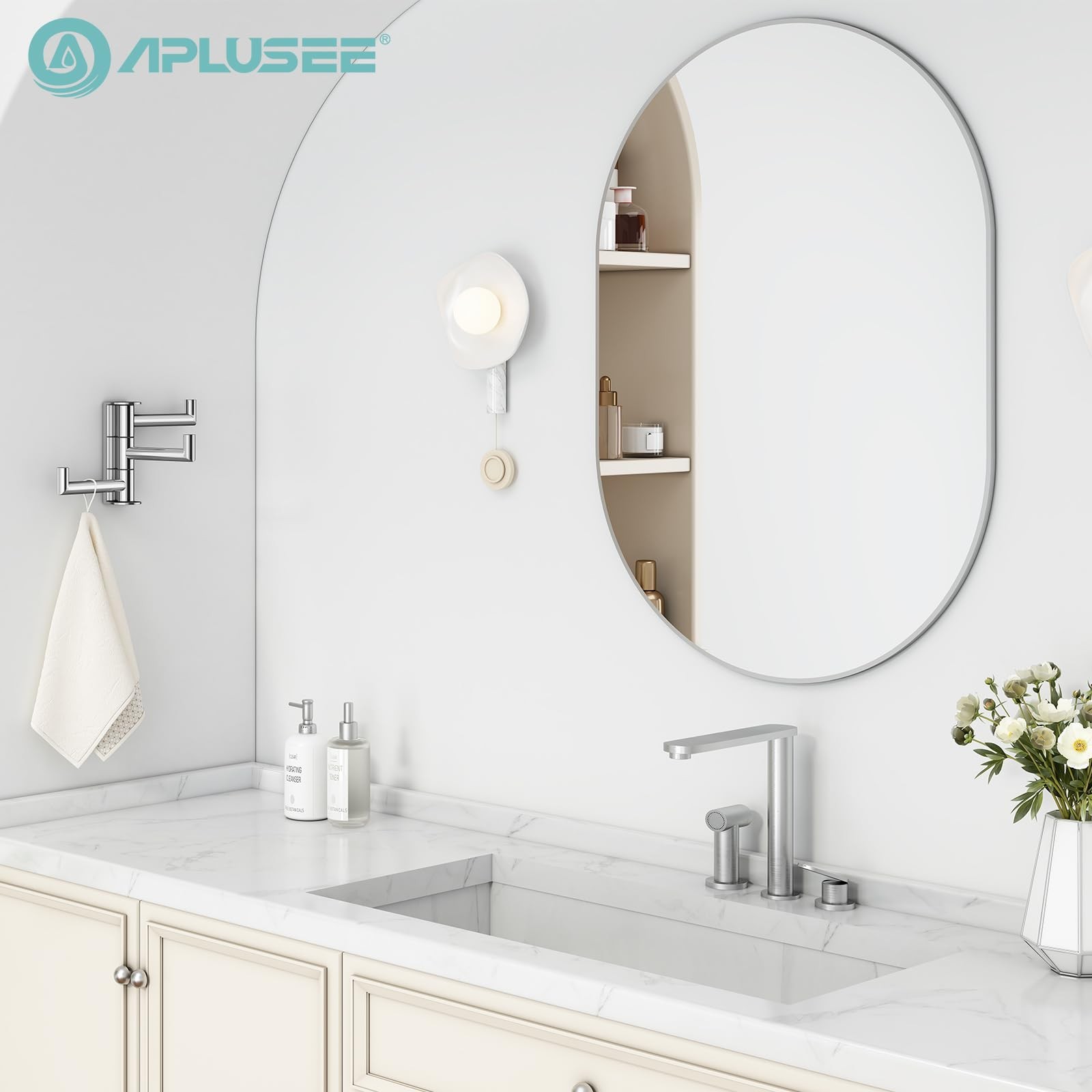 Swivel Towel Hook Polished Chrome 304 Stainless Steel Triple Robe Hook With Mult