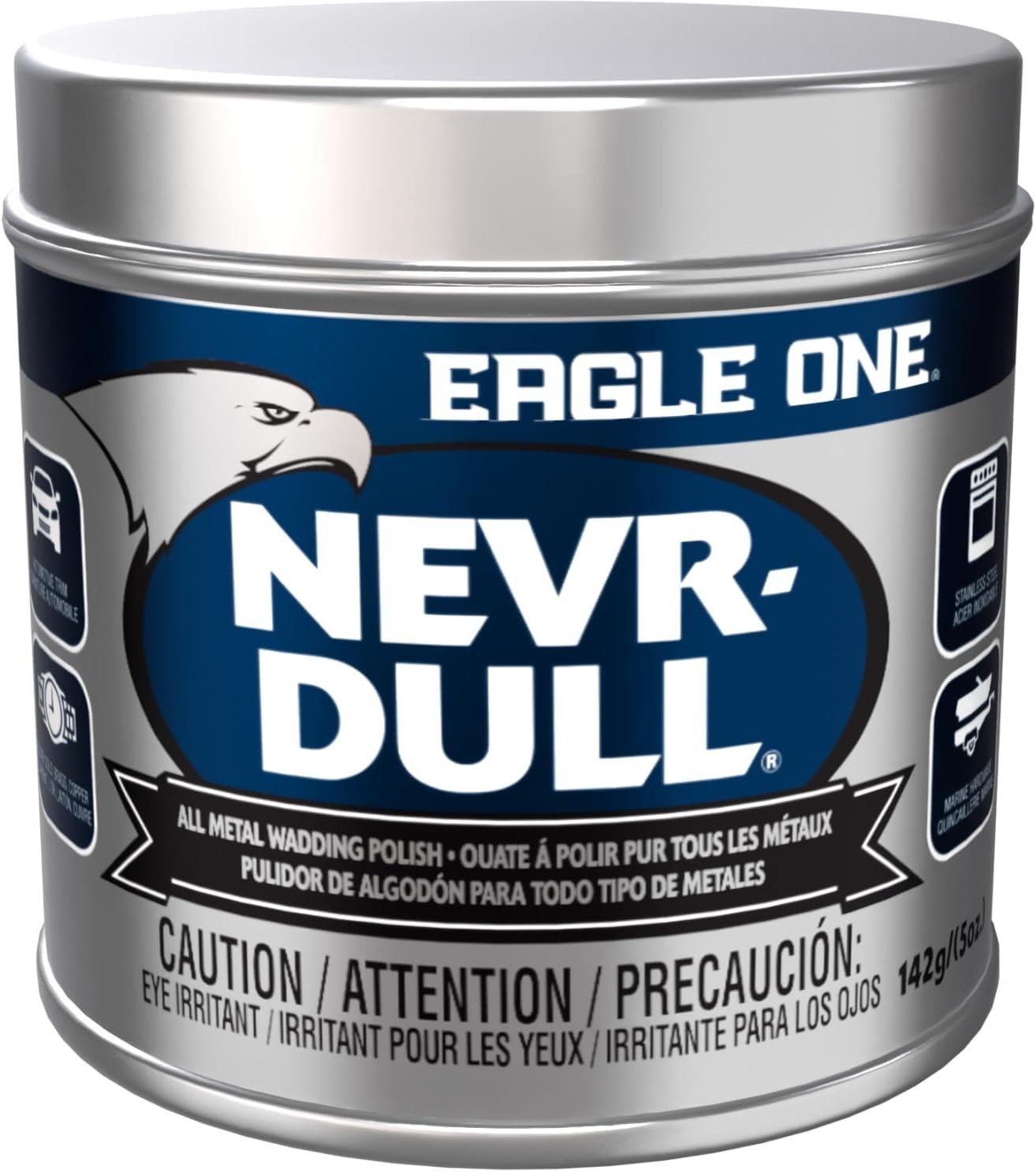 Nevr Dull All Metal Wadding Polish, Chrome and Metal Cleaner for Cars, Kitche…