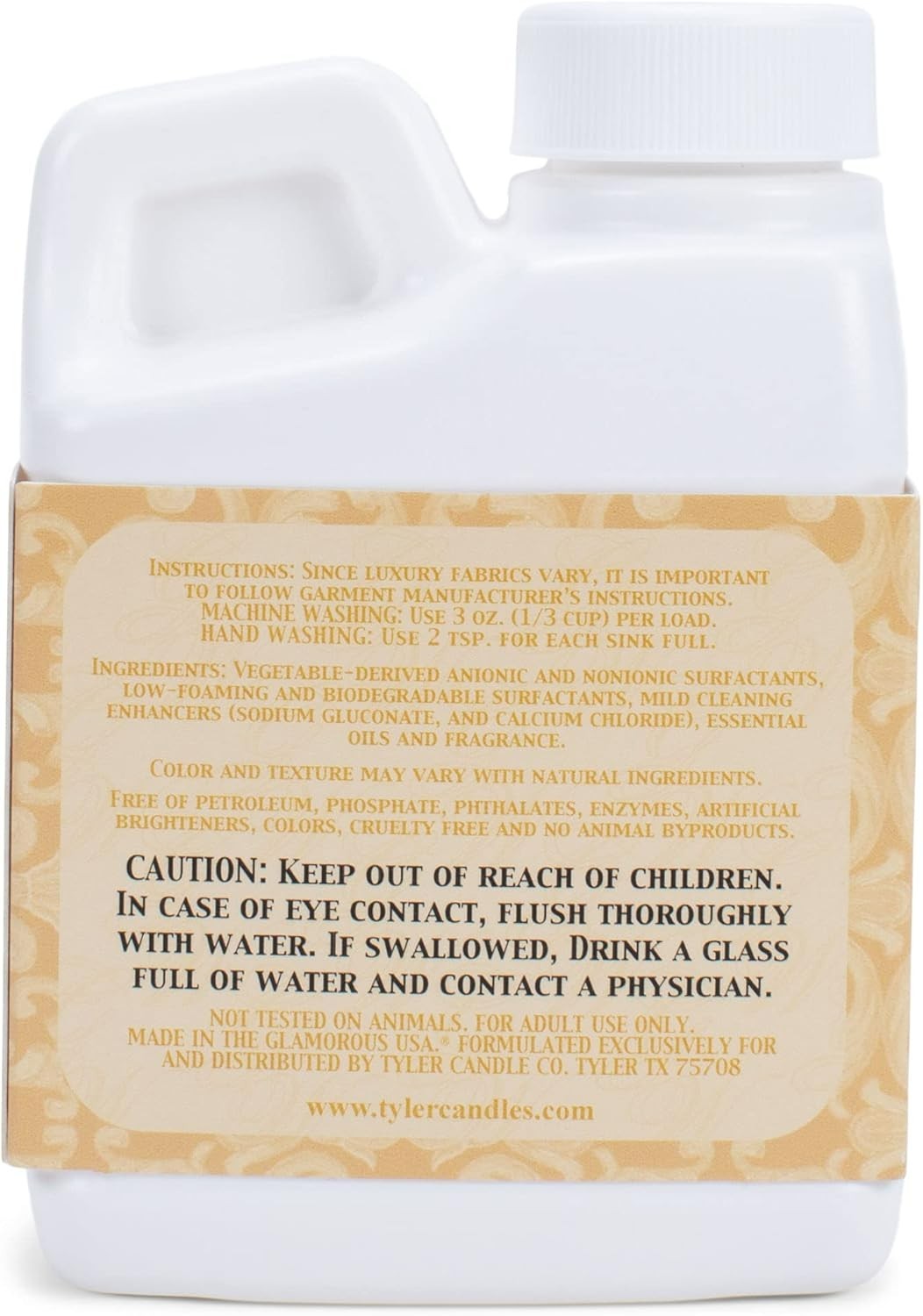Tyler Candle Co Diva Scent Wash 4oz – Gentle for Delicate Fabrics
