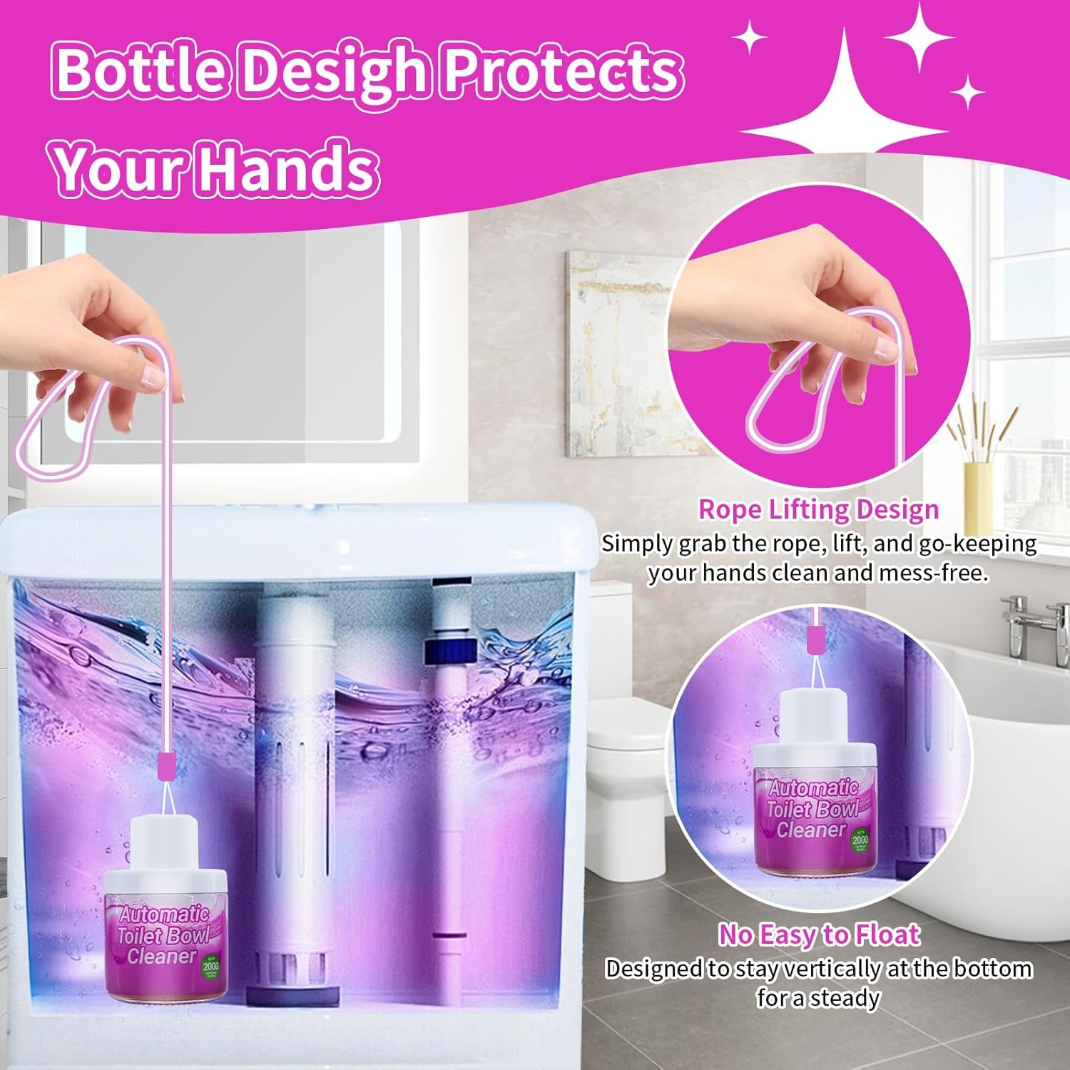 Automatic Toilet Bowl Cleaner 3 Pack – 9 Months Long Lasting Toilet Tank Cleaner