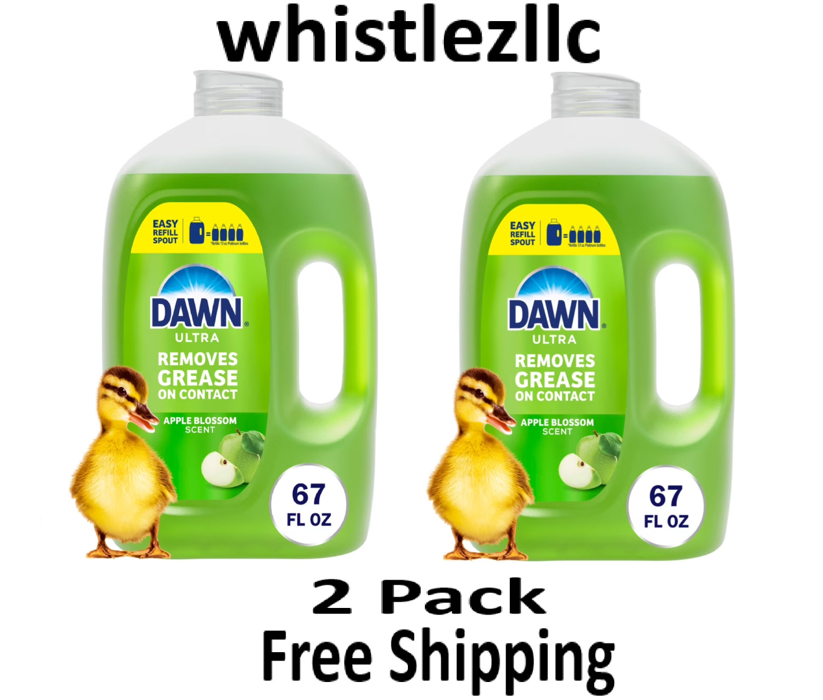Dawn Apple Blossom Ultra Dish Soap Refills – 67 fl oz each- 2 Pack