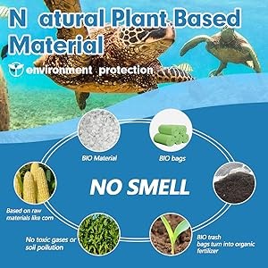110 Counts Small Trash Bags Biodegradable, Extra Thick & Strong 4 Gallon Trash