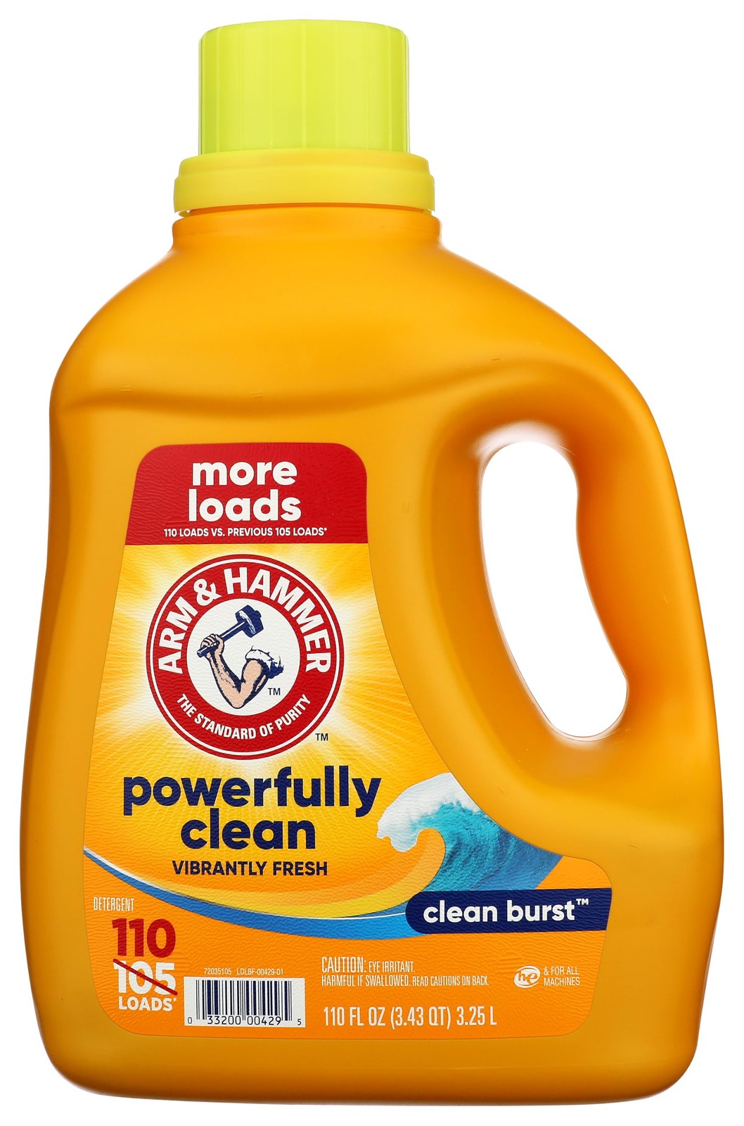 ARM & HAMMER Powerfully Clean Liquid Laundry Detergent 110 Fl Oz (Pack of 1)