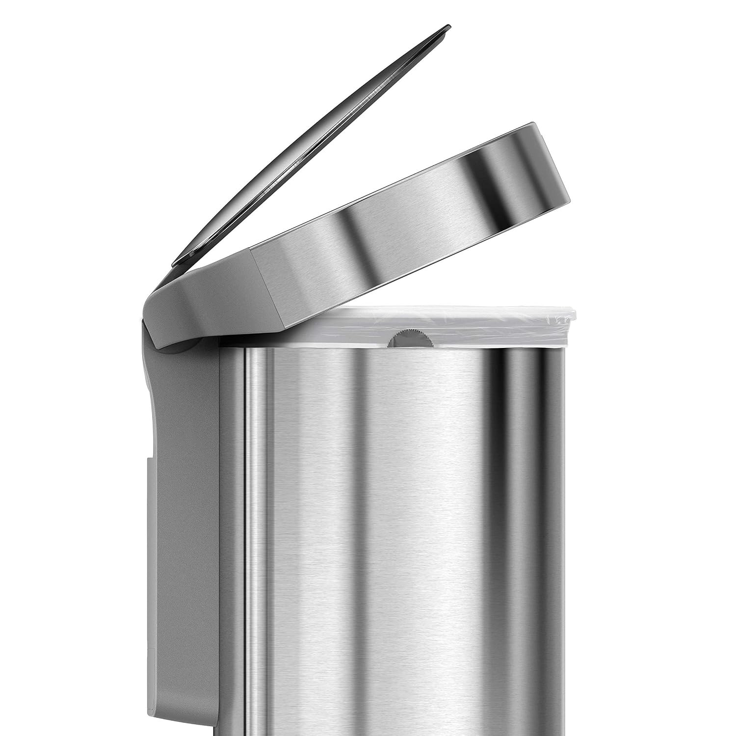 Simplehuman 45 Liter / 12 Gallon Semi-Round Automatic Sensor Trash Can, Brushed