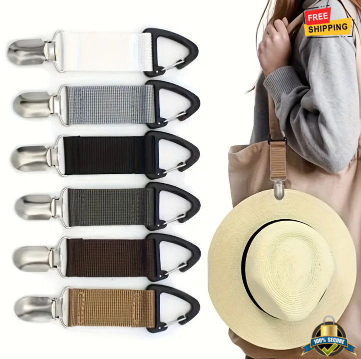 1 pc Travel Hat Clip – Portable Hat Holder Accessory Clips Securely to Bags