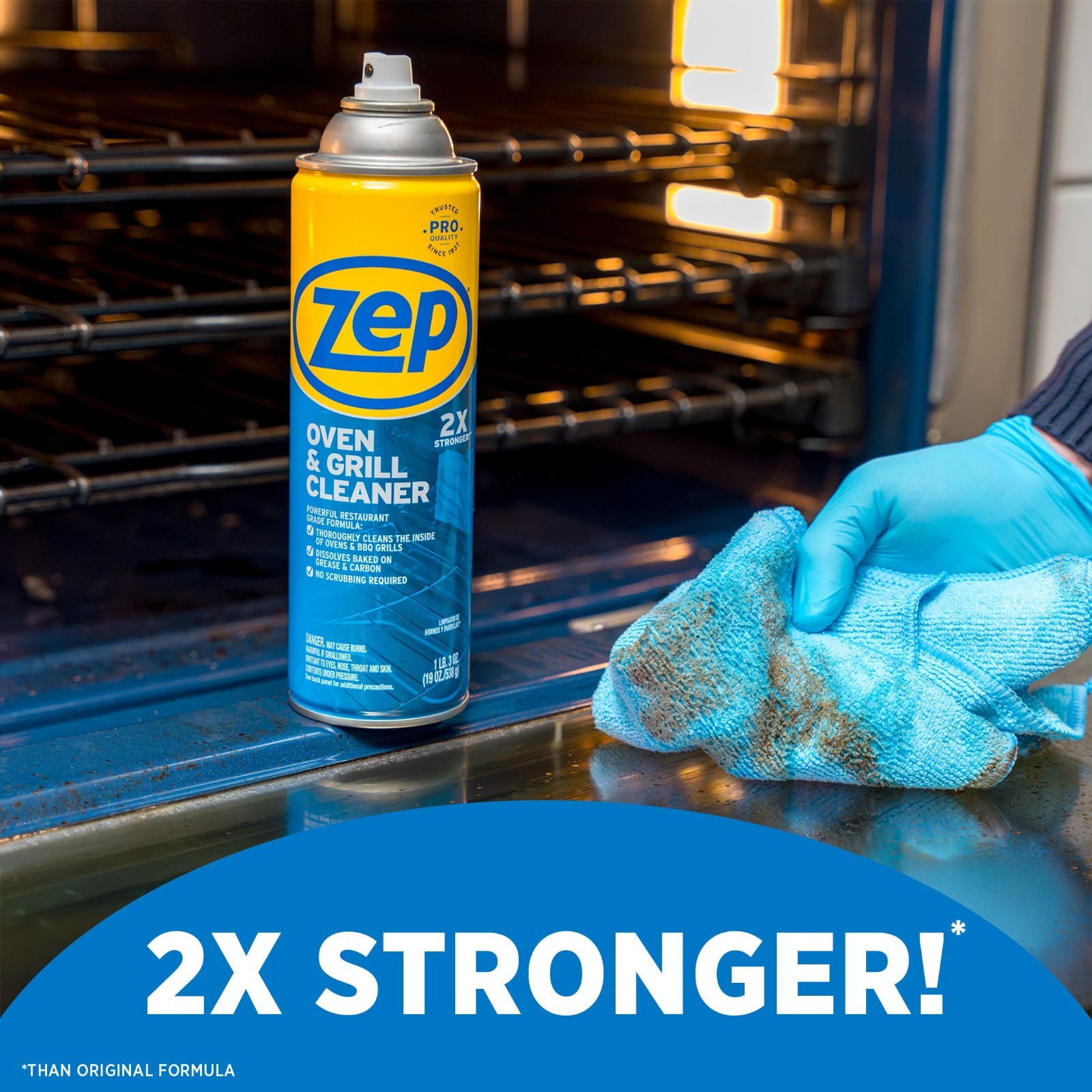 (4 Pack) Zep Heavy-Duty 19 oz Oven Grill Cooktop Cleaner Tough Grease Remover