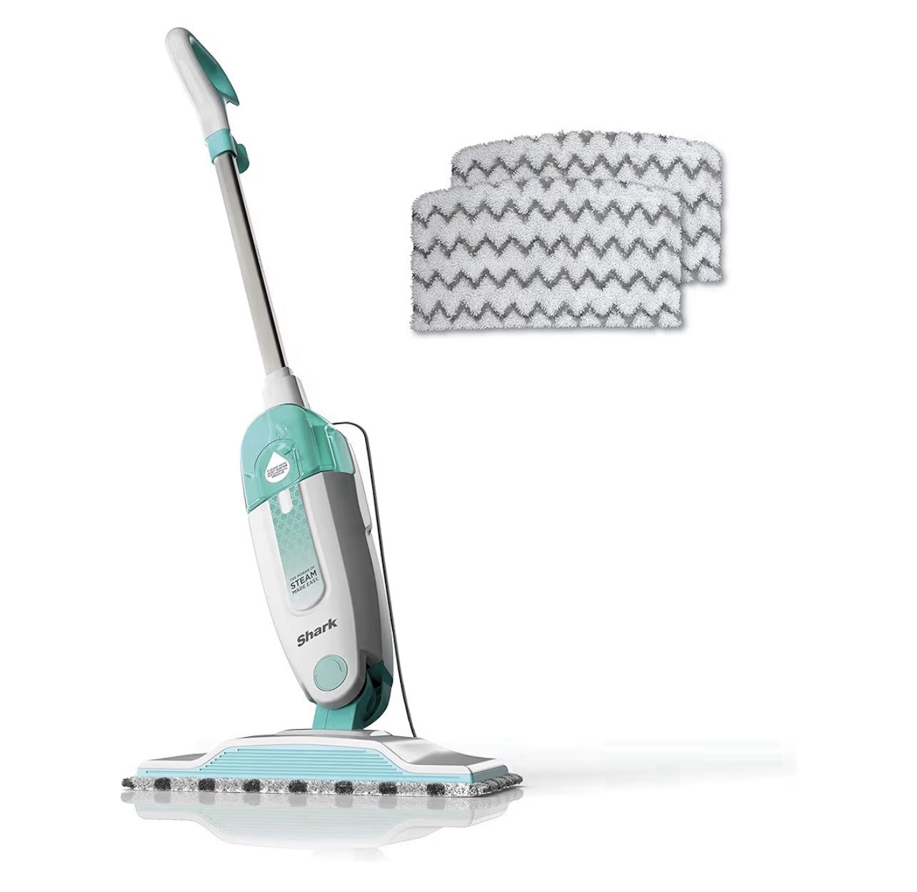 Shark Corded Steam Mop Lightweight 30 Sec Heat Hard Floors White/Blue + Cloth