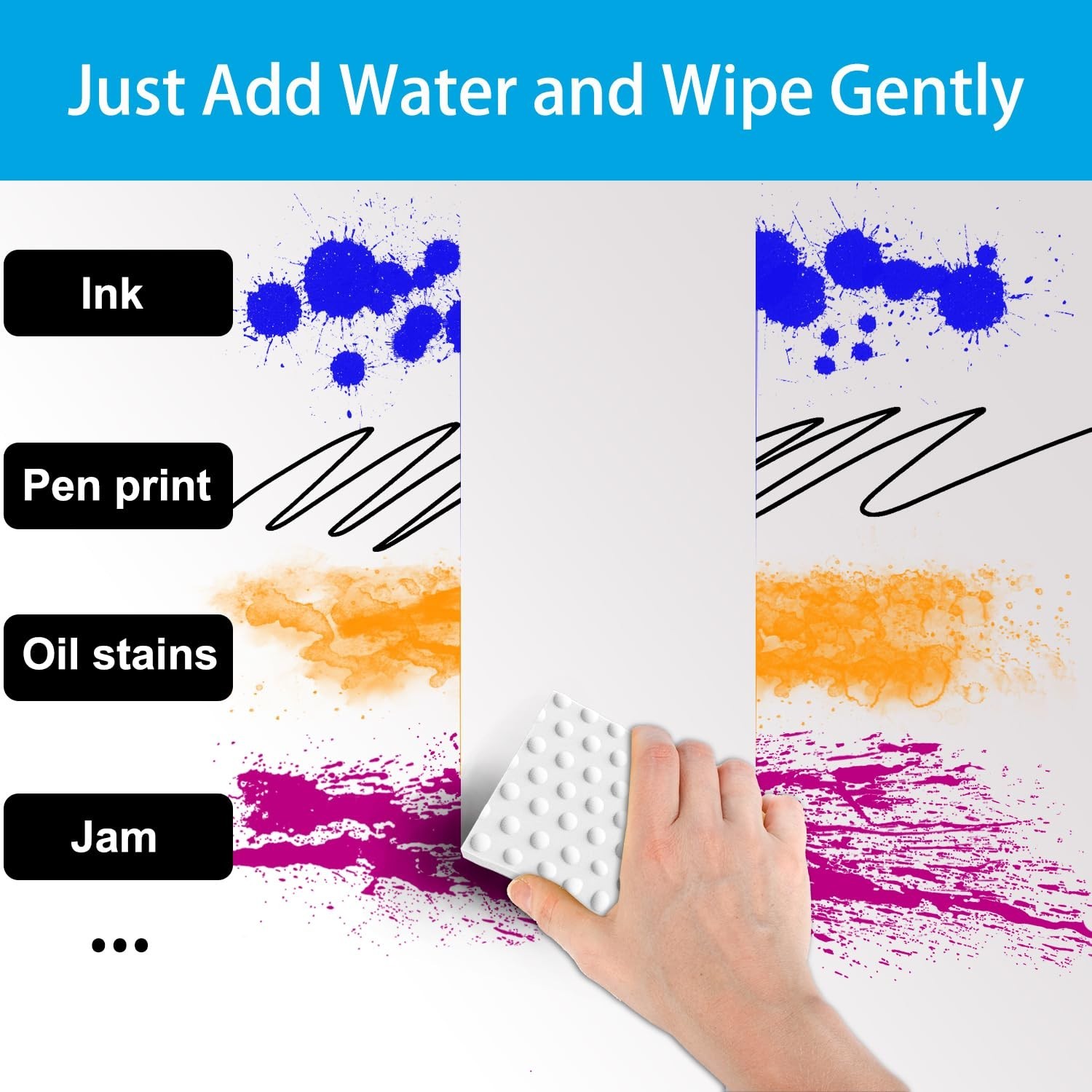 50 Pack Magic Sponge Erasers – 2X Density Melamine Foam Pads for Kitchen, Bathro