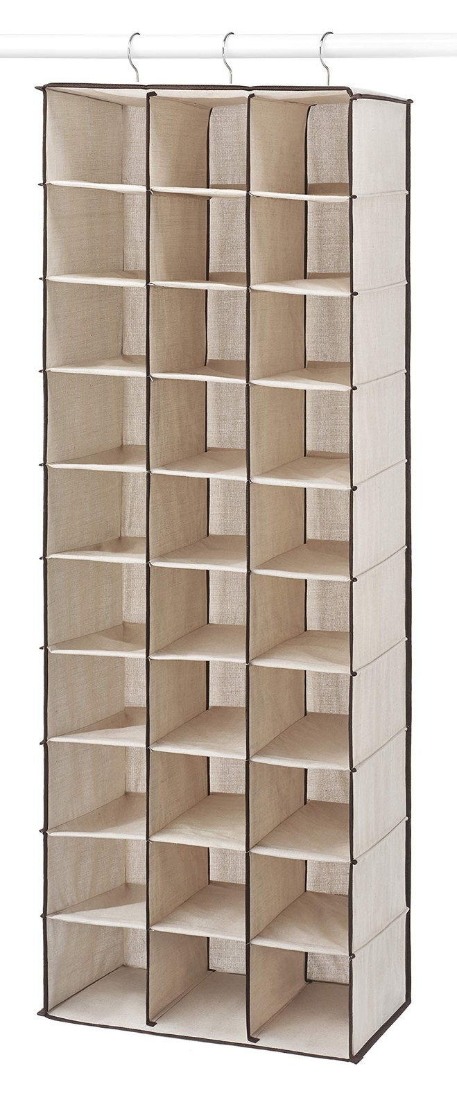 WHITMOR HANGING SHOE ORGANIZER [48IN X 16.5IN X 11.5IN] – BROWN