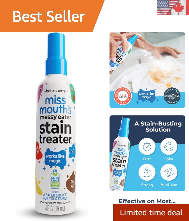 Messy Eater Stain Treater Spray – 4oz Biodegradable Stain Remover for Babies