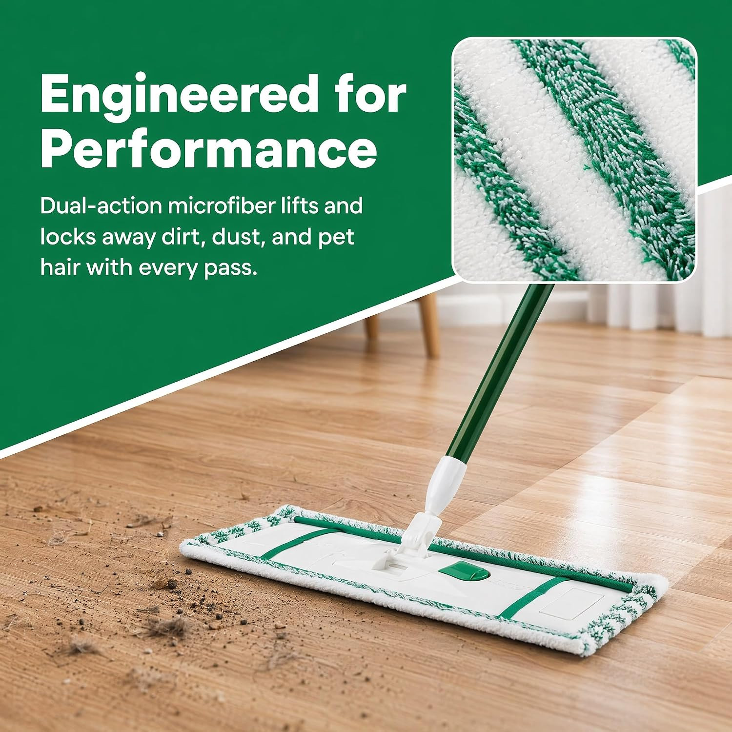 2 Pack Mop Head Replacement Compatible with Libman Wet & Dry Mop | Microfiber