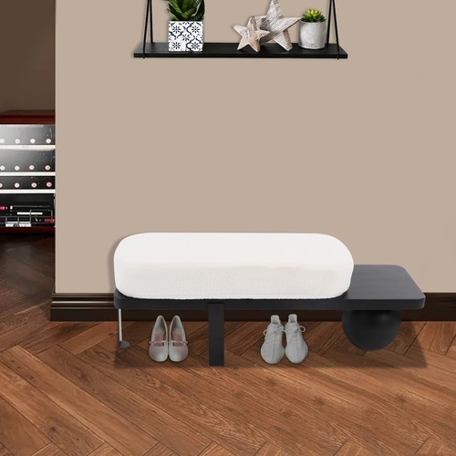 Solid Wood Entryway Bench Shoe Bench for Entryway/Bedroom/LivingRoom 120*35*45cm