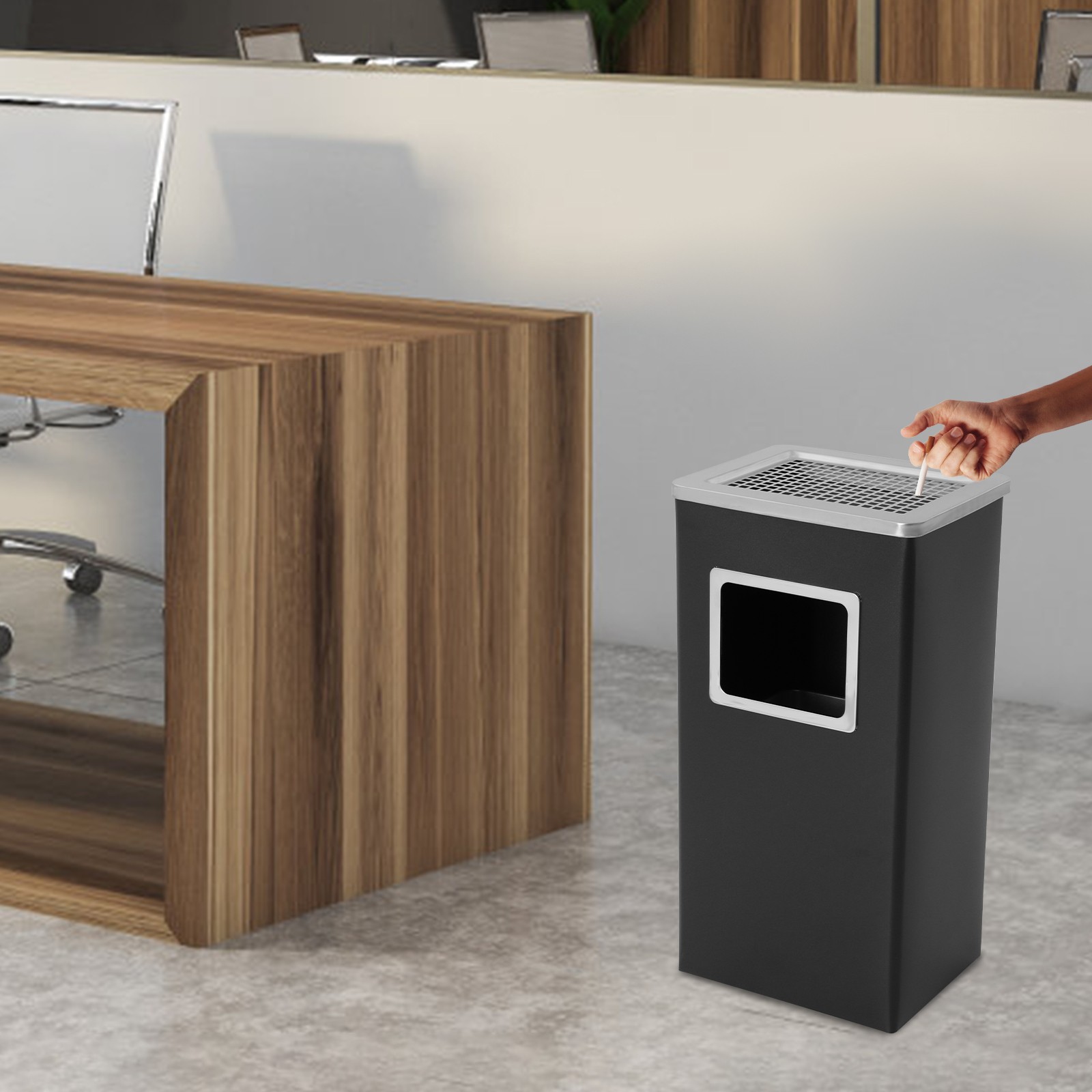 Trash Can 12.2*9.84*24.02in Garbage Can Indoor&Outdoor Trash Can for Kitchens