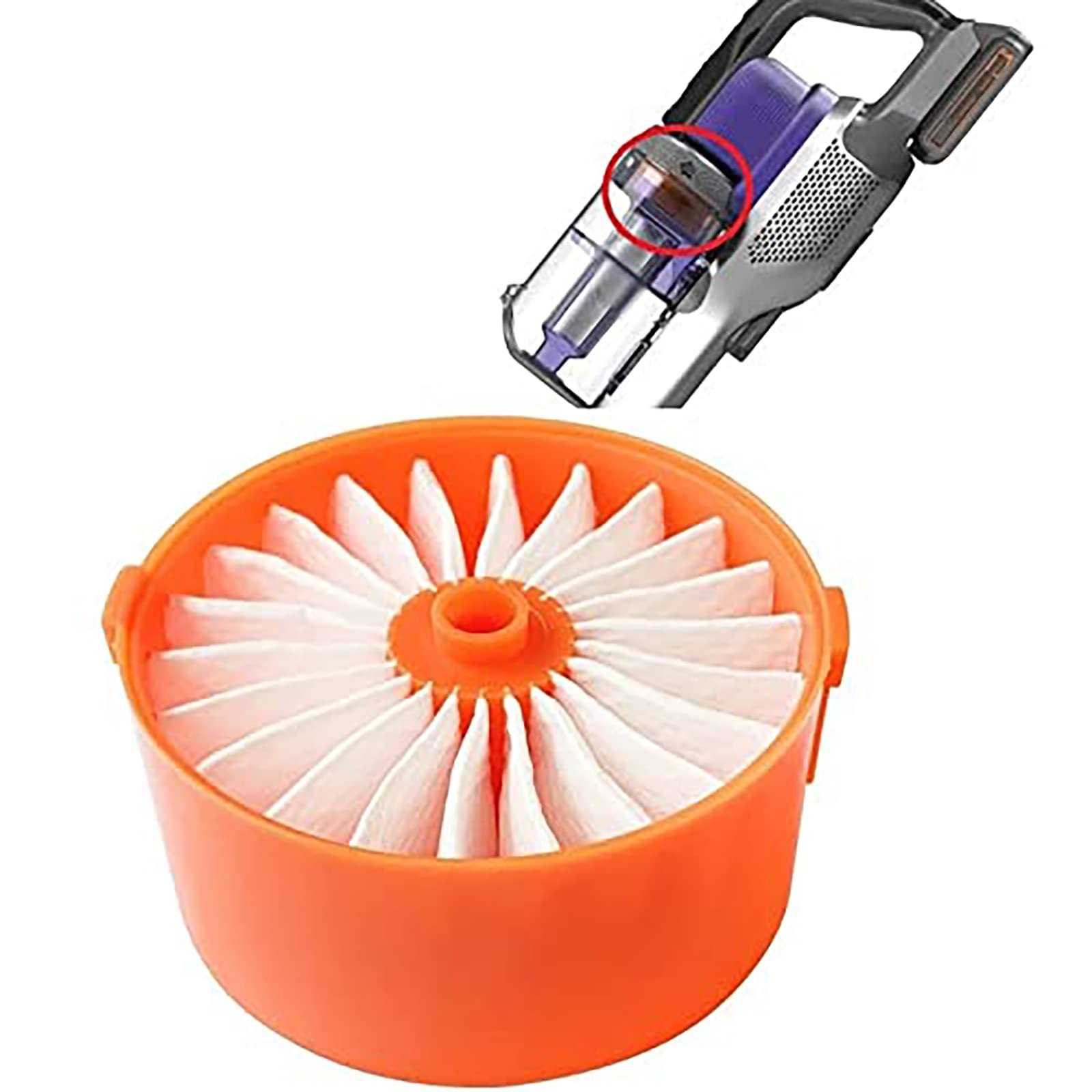 4 Pack Filter Element for Black + Decker BSV2020G Wireless Vacuum Cleaner