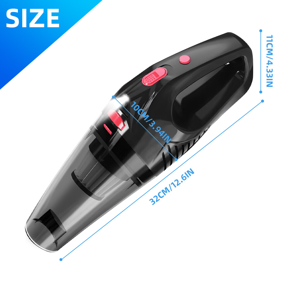 Portable Cordless Hand Held Vacuum Cleaner Recharge Car Auto Home Duster LED US