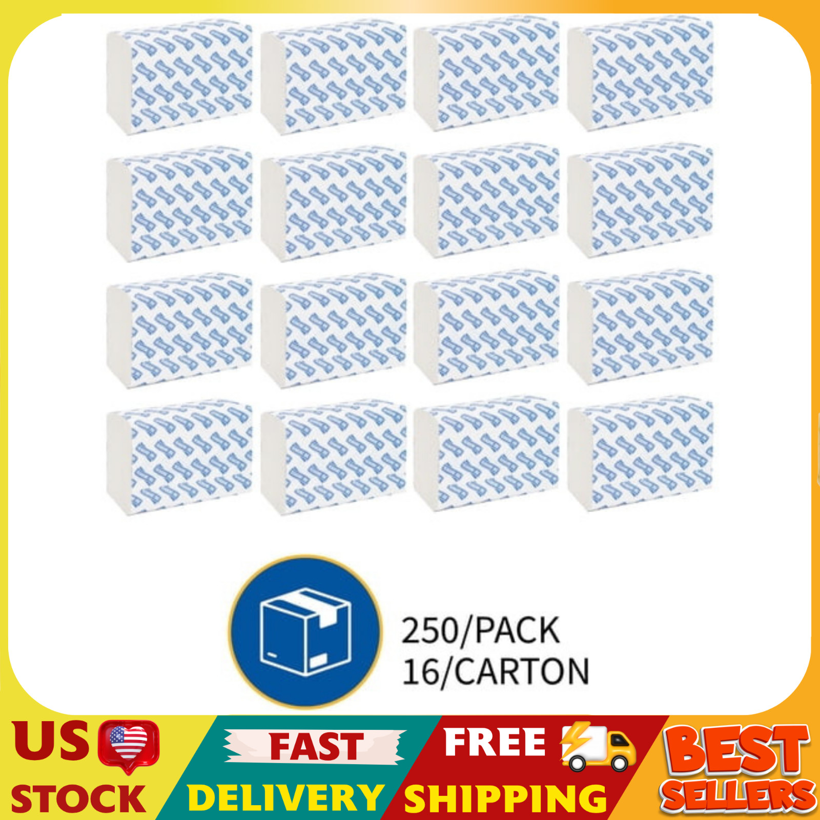 Genuine Joe GJO21100 Multifold Paper Towels 16 Pack 250 Sheets White 1-Ply