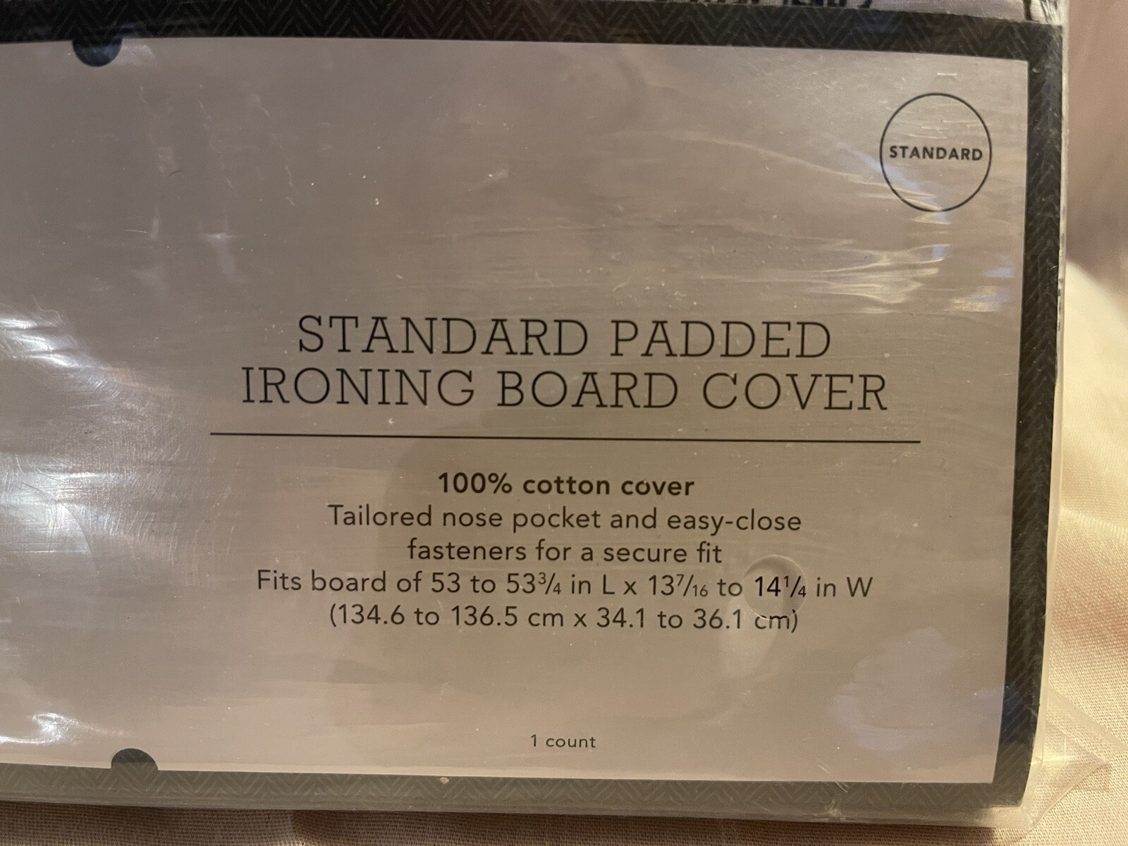 NEW In Packaging Threshold Black & White Print Standard Ironing Board Cover