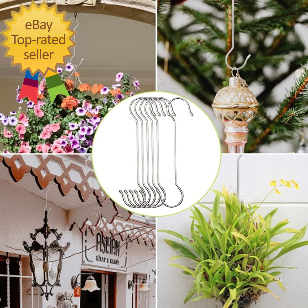 6 Pack 16 Inch Extra Large S Hooks Heavy Duty Plant Hanging Hook Long S Shaped