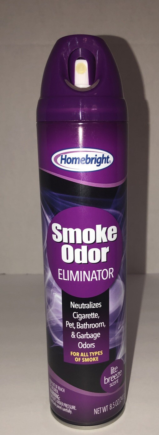 1 ea HomeBright Aerosol Air Freshener,Smoke Odor Eliminator-8.5 oz Lite Breeze