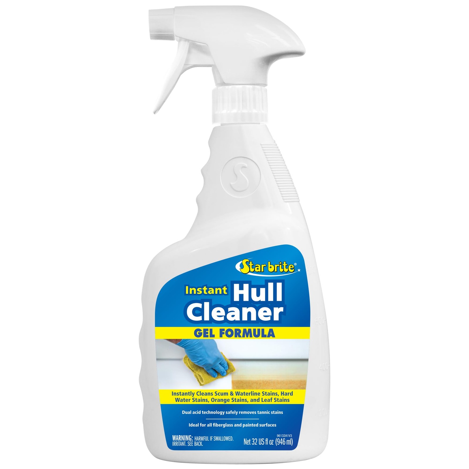 STAR BRITE Instant Hull Cleaner – 32 Oz Gel Spray 32 Fl (Pack of 1), White