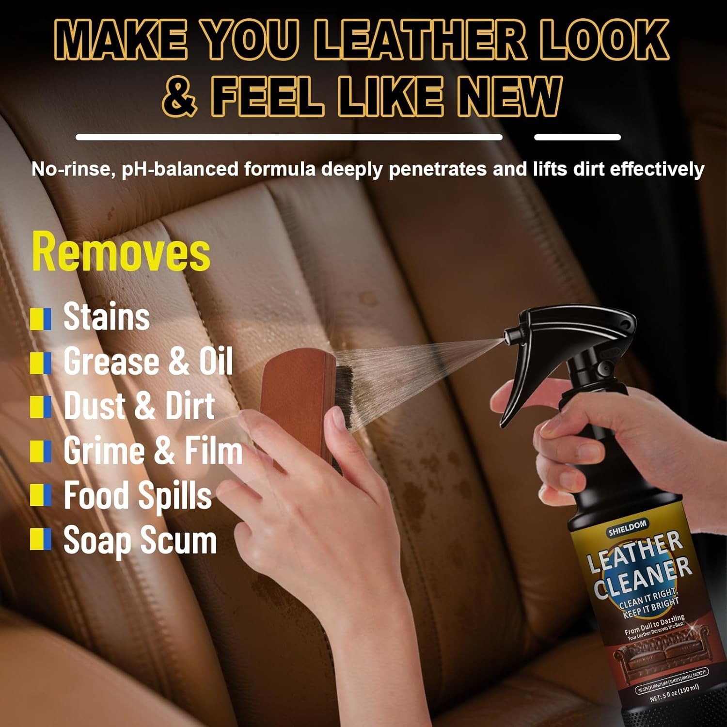 Leather Cleaner and Conditioner Kit for Luxurious Care—5 Essential Items