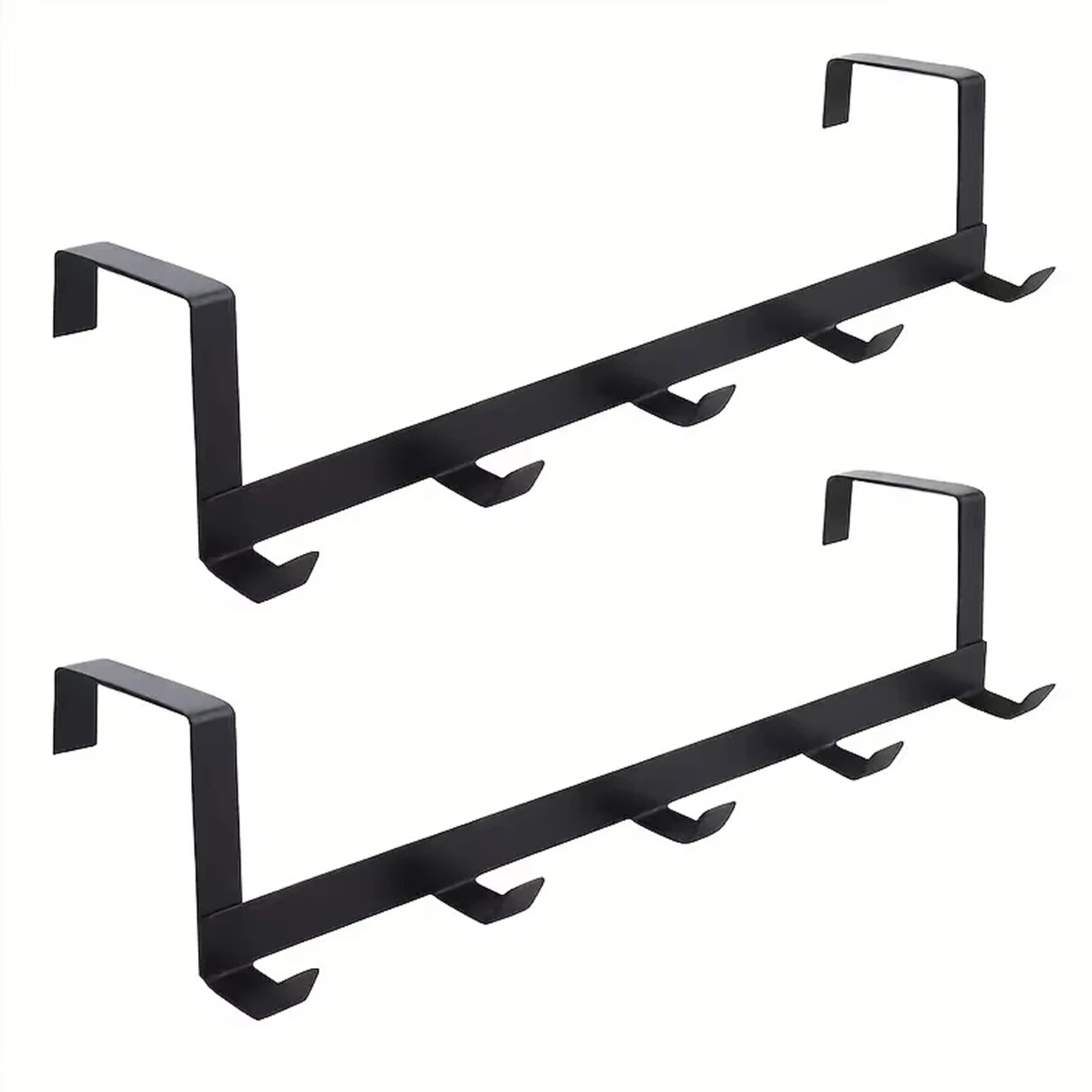 Heavy Duty Over Door Hook Rack 5 Hooks Adjustable Hanger for Coats Hats Towels