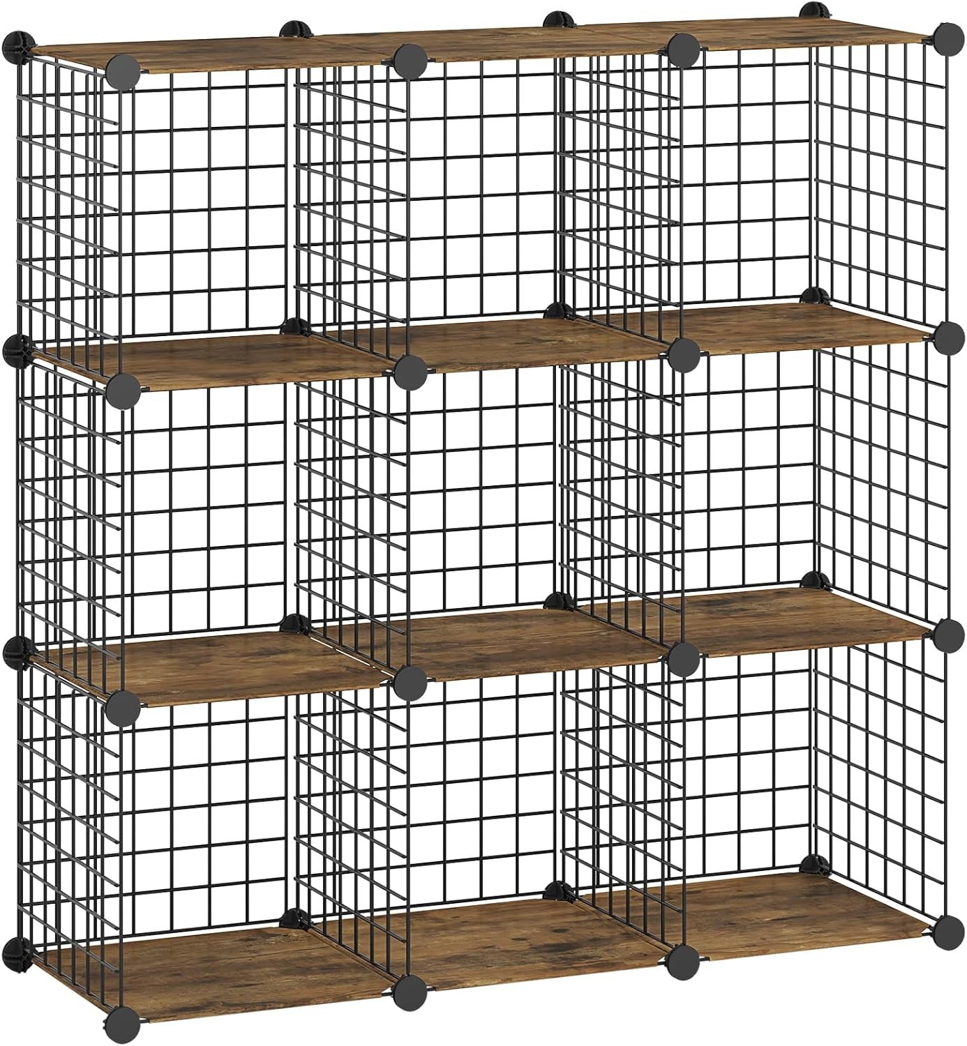 Wire Cube Storage Organizer 6-Cube Metal Grid Storage Organizers Modular Closet