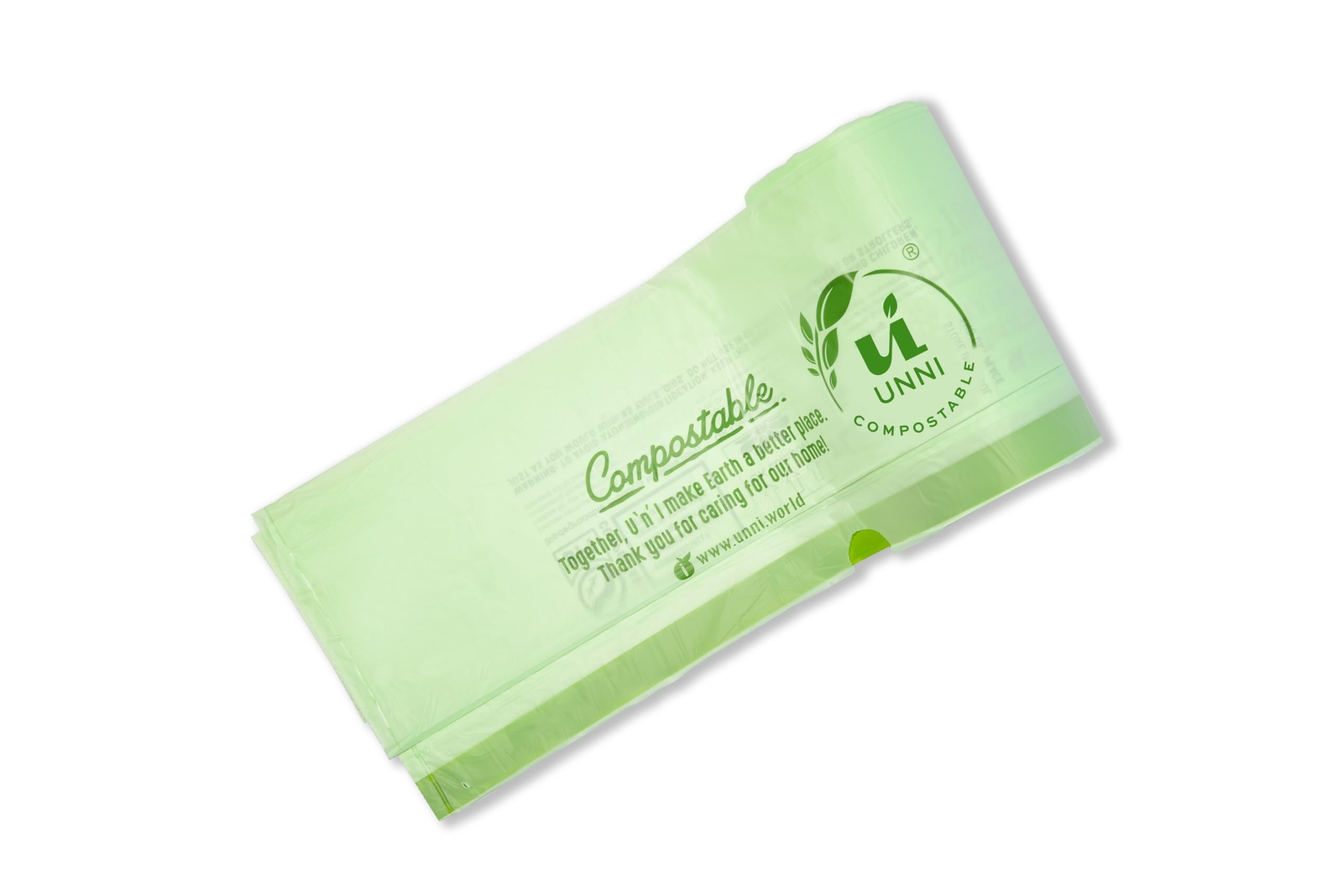 Compostable Tall Kitchen Drawstring Trash Bags 13 Gallon 49.2 Liter 30 Count Hea