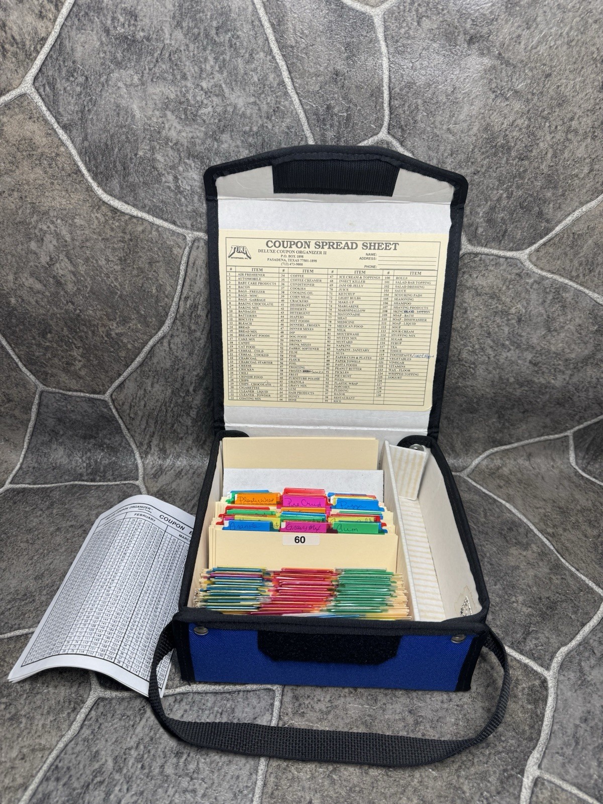 Deluxe Coupon Organizer II Toka W/ Dividers Carrying Case Vintage Rare HTF