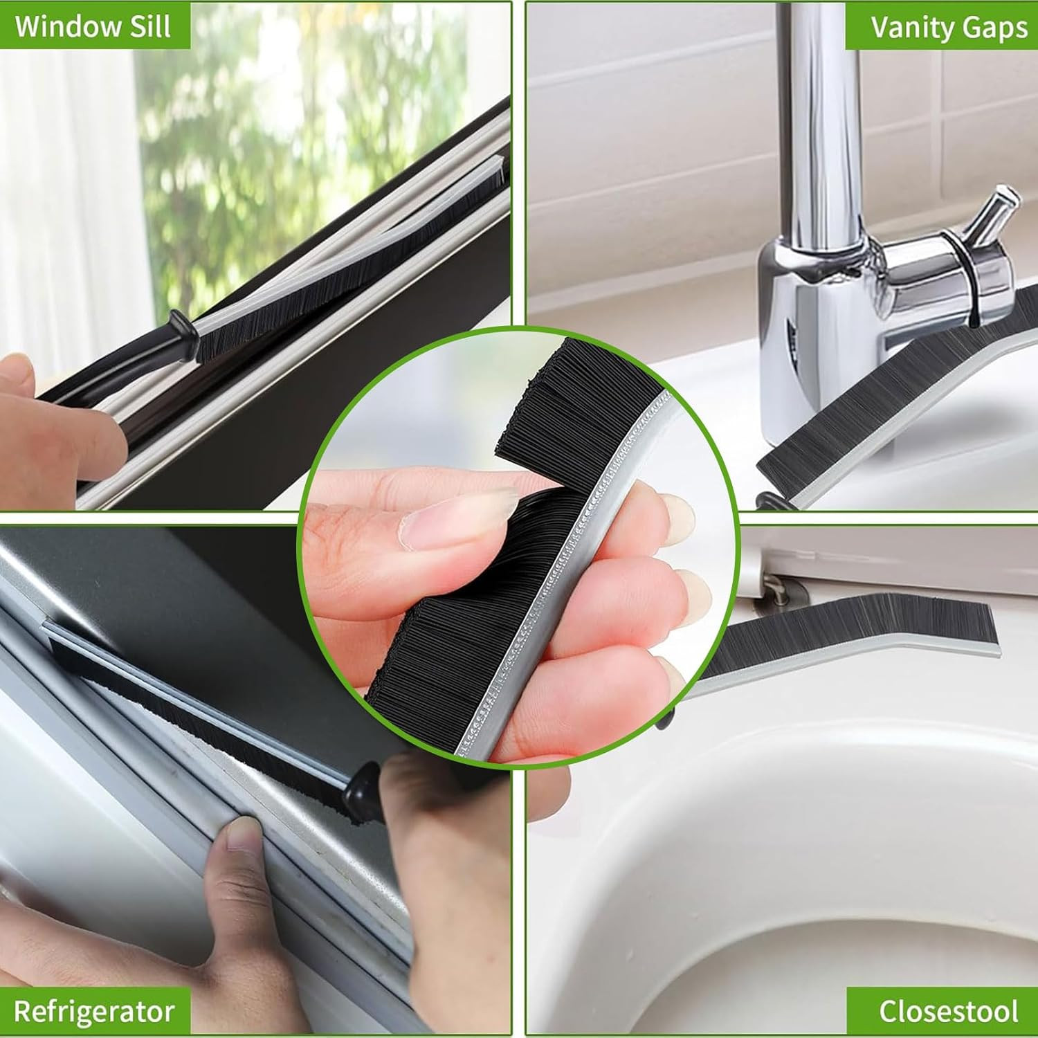 Crevice Cleaning Brush Set, Hard Bristle Gap Cleaning Tool, Ultra-Fine Nylon Dee