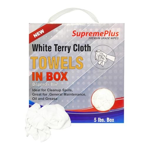 Premium White Terry Cloth Rags (5 lbs. Compressed Box) – Shop 5 lbs. C-Box