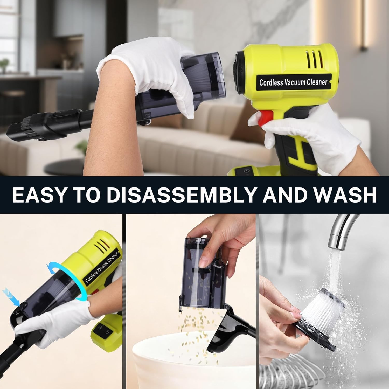 Handheld Vacuum for Ryobi 18V Battery 240W Car Vacuum with Brushless Motor