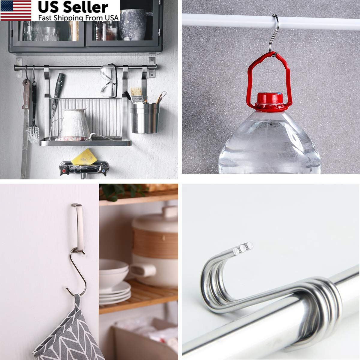 HTBMALL 40 Pack S Hooks – Stainless Steel Heavy Duty S 40-Pack(2.75 Inch)