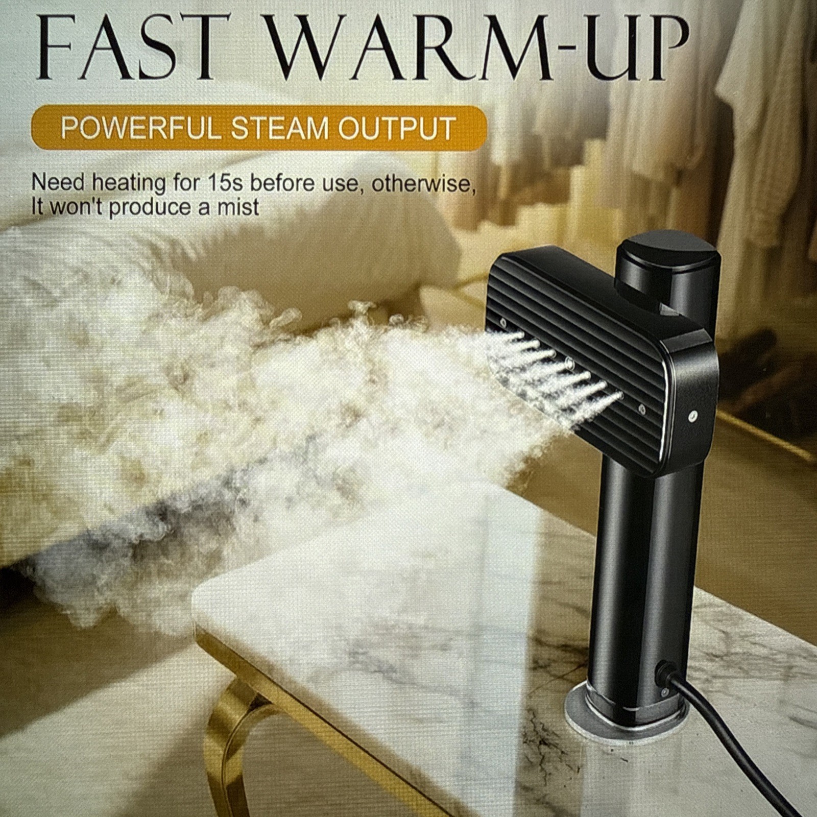 NeSmar G5 Hand-Held Steamer 1200W 120V 90mL Tank for Travel and Home