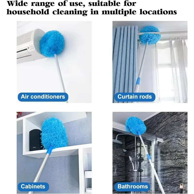 1/3/5/10Pcs Microfiber Ceiling Fan Duster Multifunctional Long Handle Effortless
