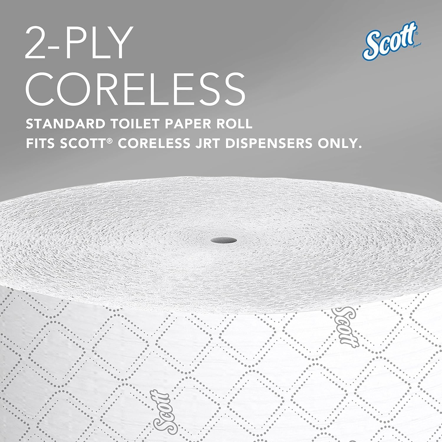 Scott Professional Coreless Jumbo Toilet Paper 2-Ply 1150ft 12 Rolls Bulk 07006