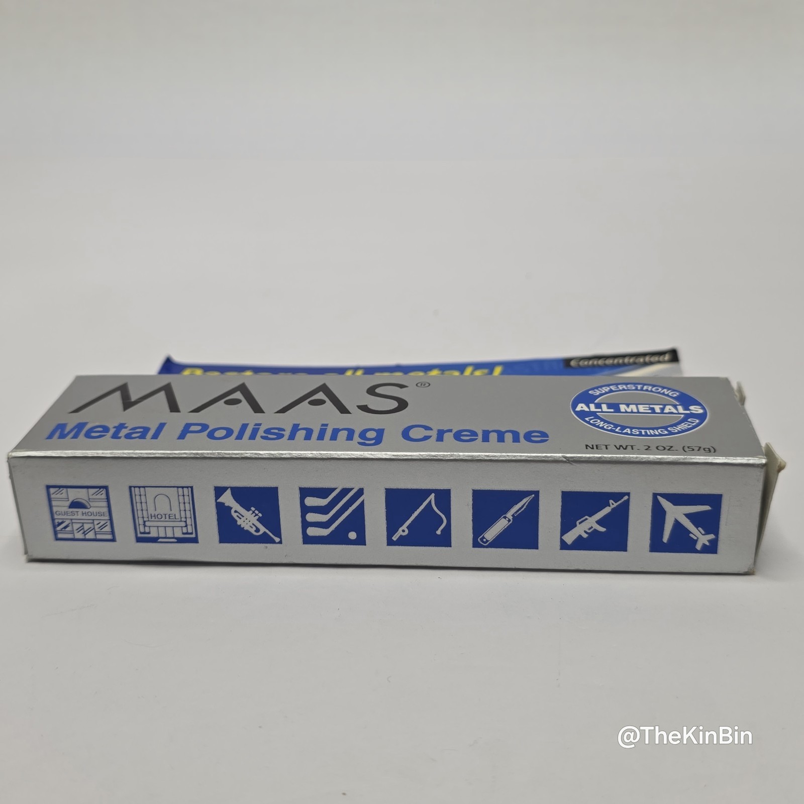MAAS Metal Fine Polishing Cream All Metals Concentrated 2 oz Tube Full USA Made