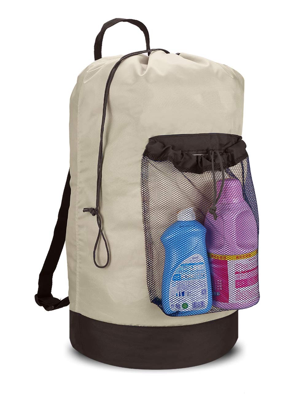 Dalykate Backpack Laundry Bag, 115L Large Hamper with 29x13Inches, Khaki