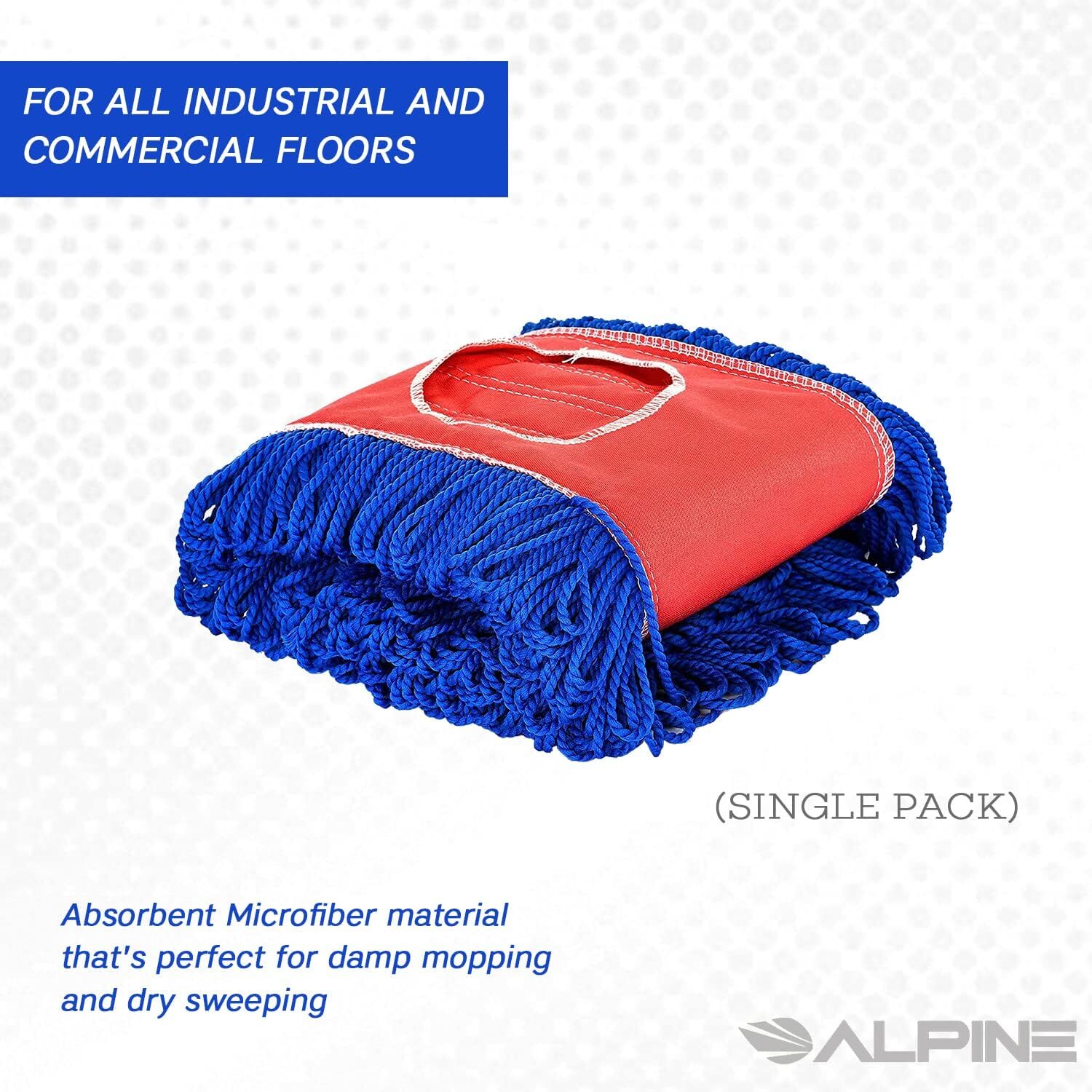 Alpine Industries Heavy Duty Microfiber Mop Head (36 in, Single Pack)