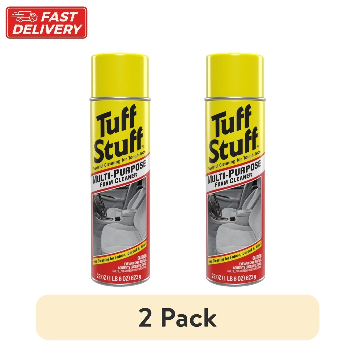 (2 PACK )Tuff Stuff Multi Purpose Foam Cleaner for Deep Cleaning of Car Interior
